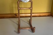 Irish whiskey Dublin. Roe&amp; co display made from copper pipe