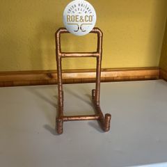 Irish whiskey Dublin. Roe& co display made from copper pipe