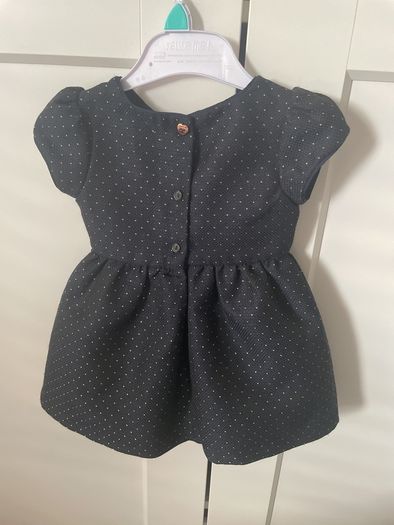 Ted Baker baby dress navy with golden dots size 6-9 m