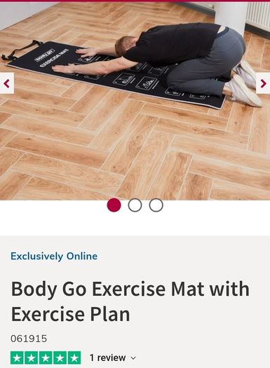 Brand New Body Go Exercise Mat With Exercise Plan - RRP - 20.99