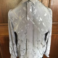 Grey Long Sleeve Blouse- Size 10