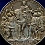 1913 Prussia Rare Silver antique Napoleon war coin badge medal Image 3