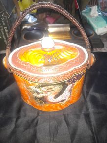 Beautiful Old Japanese Ceramic Lidded Pot