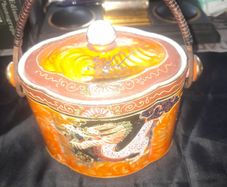 Beautiful Old Japanese Ceramic Lidded Pot