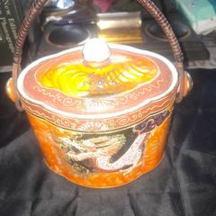 Beautiful Old Japanese Ceramic Lidded Pot