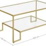 Glass Coffee Table with 2 Tempered Glass Shelves Image 6