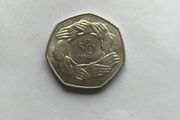 1973 English Circle of Hands 50 pence
