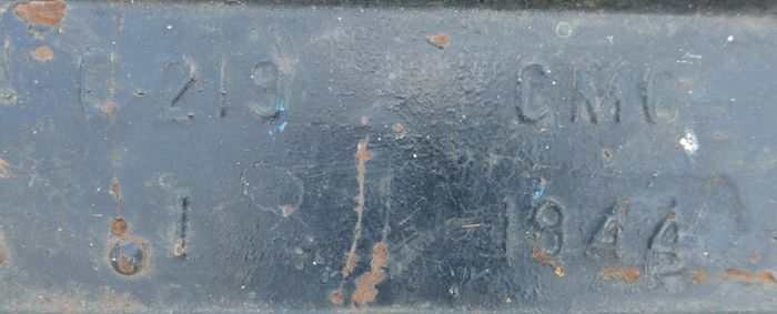 Vintage C216 British Ammo Box - WWII Military Munitions Case - 40MM Bofors - Dated 1944
