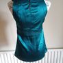 BNWT Size 8 Teal Satin Top Image 3