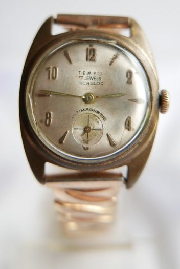 Vintage Tempo Watch 17 Jewels Incabloc Swiss made Manual Watch (works well and keeps time)