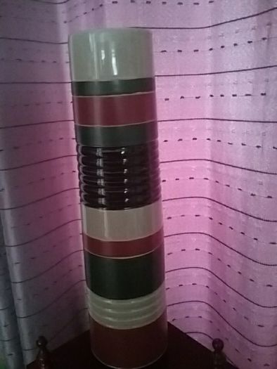 Tall Horizontal Striped Vase