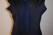 Dark Navy elastic top with tie size UK14/16 EU42/44 Perfect condition Postage included