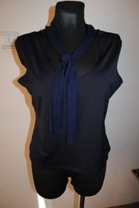 Dark Navy elastic top with tie size UK14/16 EU42/44 Perfect condition Postage included