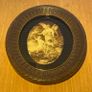 Vintage wall hanging depicting a scene of a guardian angel watching over 2 children Image 5