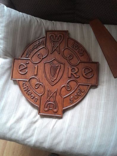 vintage carved g.a.a shield