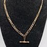 Vintage 9ct yellow gold  T bar necklace Image 3