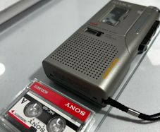 Vintage Sony Mini Cassette Voice Recorder Interview
