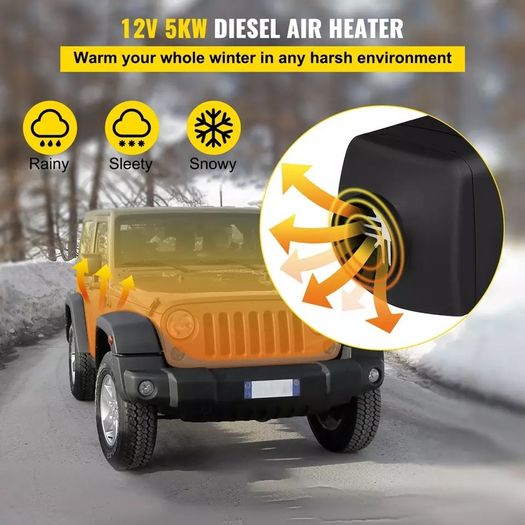 5KW Car Heater 12V Air Diesel Heater for Bus Auto Boats Yacht Motorhome Trailer Trucks RV 5000W Air Diesel Parking Heater