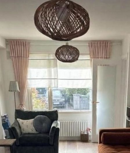 White heavy duty tension curtain pole