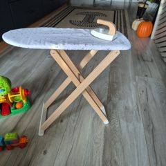 Wooden Toy Ironing Board and iron