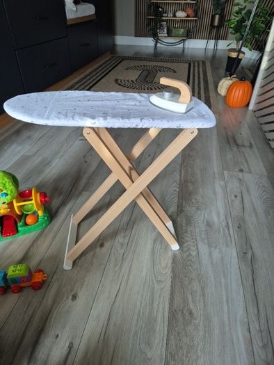 Wooden Toy Ironing Board and iron