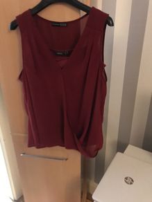 Sheer Top with Vest Size 14
