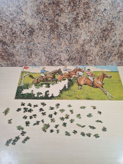 TUCKS ZAG ZAW JIGSAW PUZZLE -THE FAVOURITE LEADS - 520 pieces horse racing equestrian vintage antique
