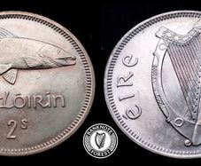 [#2360] - Ireland 1963 | Irish 2s | Irish Florin | Salmon | KM.15a | MS