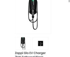 Zappi GLO 7kW, Black, Tethered Car Charger