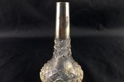 Antique crystal and silver vase
