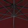 Cantilever Umbrella with Steel Pole 250x250 cm Wine Red Image 2