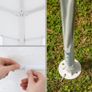 _Gazebo Party Tent Garden Tent 3 x 3 m Various Colours White Image 2
