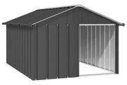 FREE EXPRESS SHIPPING Dog House Anthracite 116.5x153x81.5 cm Galvanised Steel