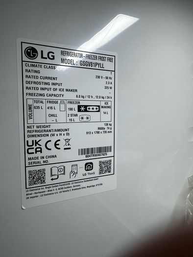 LG American Style Fridge Freezer
