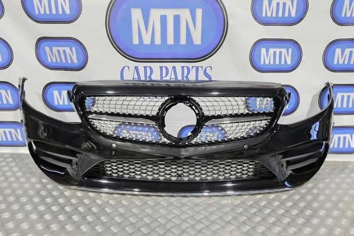 Front Bumper For Mercedes C Class W205 19-21 Facelift Models Amg Line Black C197