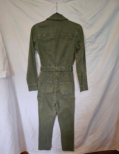 PAIGE Green Boiler Suit Denim Jumpsuit