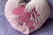Cute Pink Heart Small Cushion