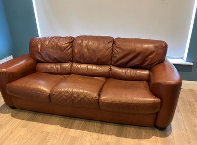 brown leather couch great condition