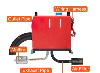 12V 5KW Car Heater Air Diesel Heater with LCD switch Diesel Heater with Remote Control and for Boats Car Trucks Campervans