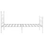 Bed Frame with Slatted Base White Metal 100x200 cm Image 5