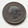 Antique 1870 British Ceylon 1 Cent Copper Coin - Queen Victoria Era Image 2