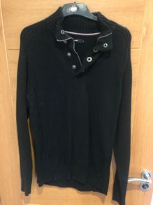 Men's black knit jumper. Large