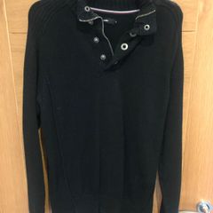 Men's black knit jumper. Large