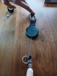Retractable key chain belt clip. x 2