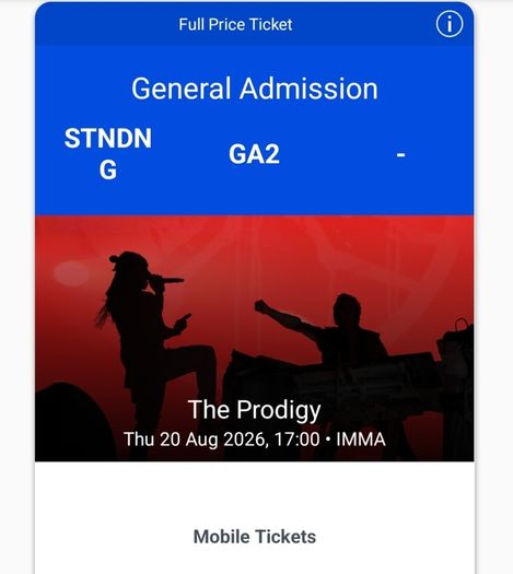 2x Prodigy tickets