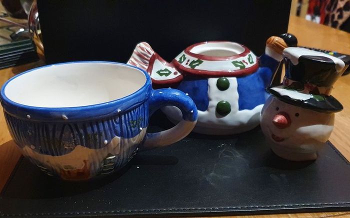 Christmas Snowman Cup Teapot