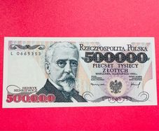 Poland  500,000  . Zlotych  1993  UNC Pick  161a.  RARE. )