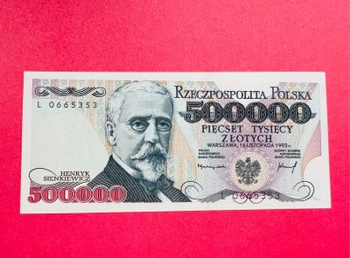 Poland  500,000  . Zlotych  1993  UNC Pick  161a.  RARE. )