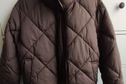 Primark Brown Diamond Quilted Puffer Jacket Coat size L