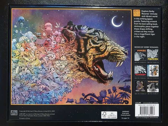 Animorphia Tiger in the Night 1000 Piece Jigsaw Puzzle